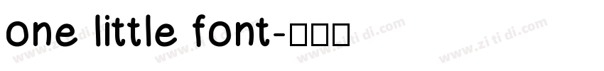 one little font字体转换
